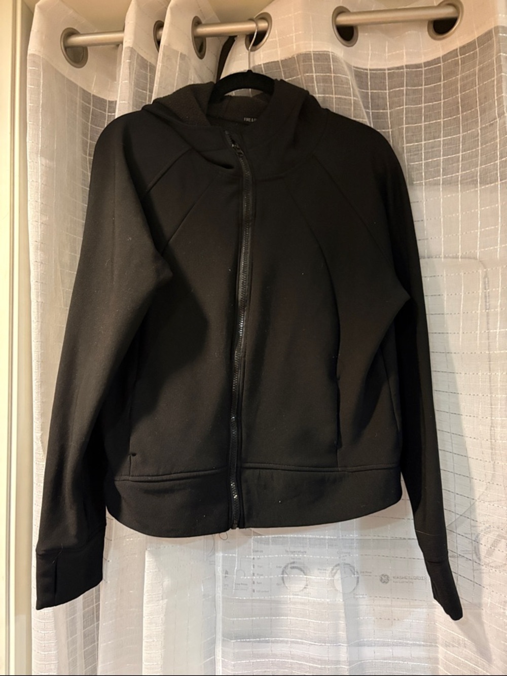 Women’s Black Hooded Bomber Jacket with Zip